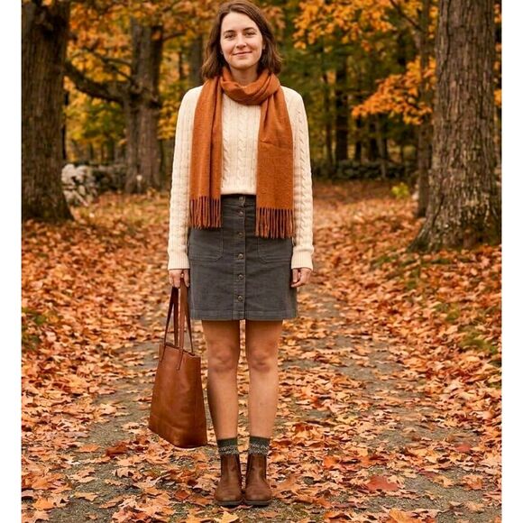 J. Crew Dresses & Skirts - J CREW Re-Imagined Corduroy Gray Button Up Skirt Size 6